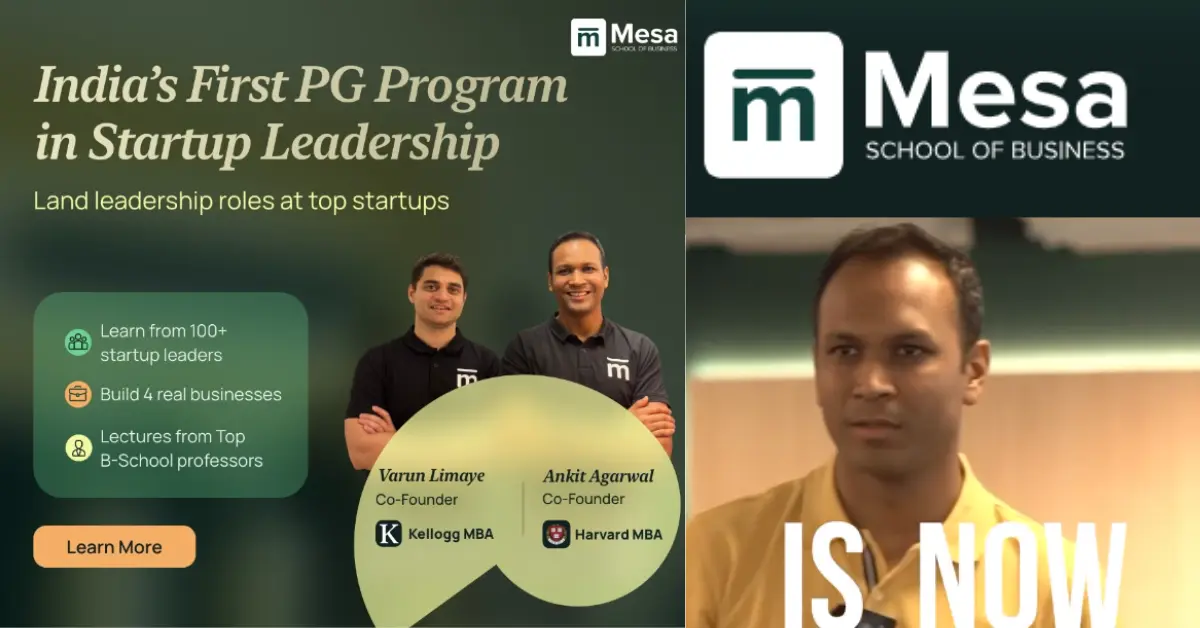 India's First PG Program in Startup Leadership